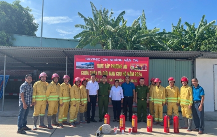 SKYPEC - CHI NHÁNH  VẬN TẢI HOÀNH THÀNH KẾ HOẠCH THỰC TẬP ĐỊNH KỲ PHƯƠNG ÁN CHỮA CHÁY - PHƯƠNG ÁN CỨU NẠN, CỨU HỘ CƠ SỞ NĂM 2024.