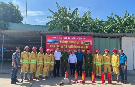 SKYPEC - CHI NHÁNH  VẬN TẢI HOÀN THÀNH KẾ HOẠCH THỰC TẬP ĐỊNH KỲ PHƯƠNG ÁN CHỮA CHÁY - PHƯƠNG ÁN CỨU NẠN, CỨU HỘ CƠ SỞ NĂM 2024.