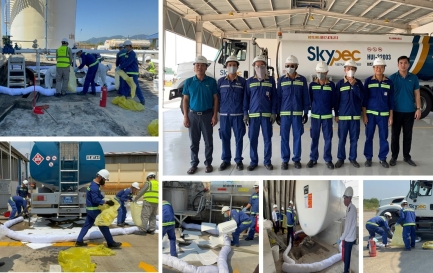 CHI NHÁNH SKYPEC KHU VỰC MIỀN TRUNG TỔ CHỨC DIỄN TẬP ỨNG PHÓ SỰ CỐ TRÀN DẦU ĐỢT 1 NĂM 2026
